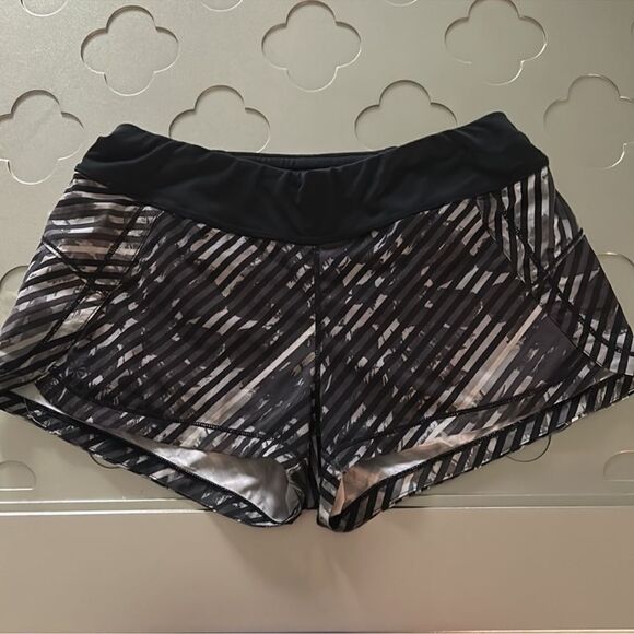 ATHLETA Pulse Lined Athletic Running Shorts Black L - Picture 1 of 6